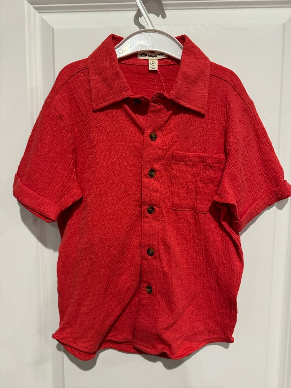 Appaman Red Short-Sleeve Button-Down Shirt